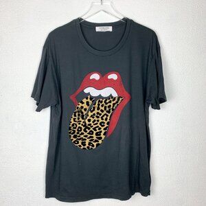 Daydreamer x Free People | Rolling Stones Oversized Graphic Tee Black